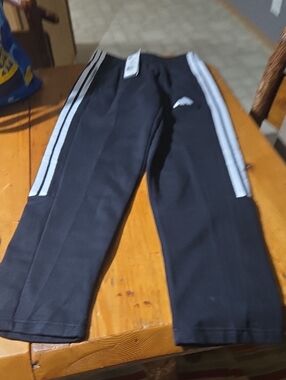 Nwt Adidas Black Sweat Pants with White Side Stripes Sz S